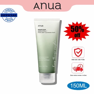 Sữa Rửa Mặt Anua Heartleaf Quercetinol Pore Deep Cleansing Foam 150ML-diếp cá giảm mụn