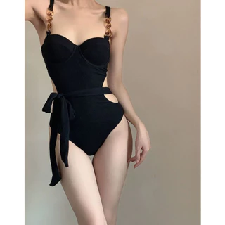 Bộ áo liền quần thời trang có hỗ trợ bằng thép tập hợp và khoét rỗng bikini gợi cảm