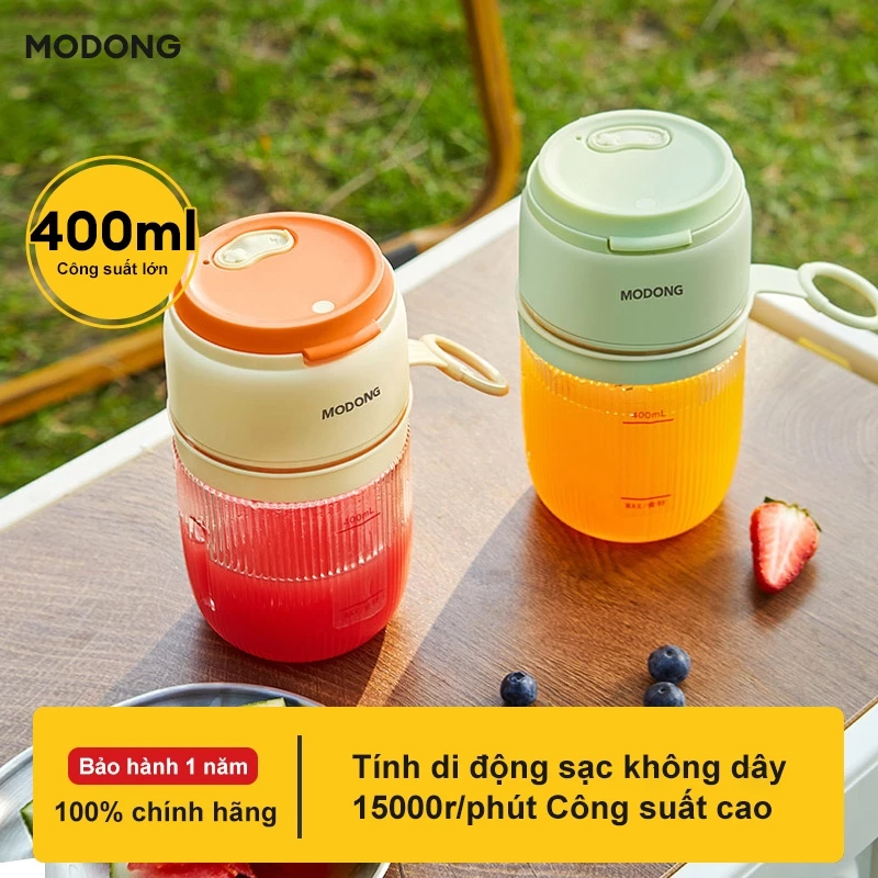 MODONG Máy Ép Nhà Nhỏ Di Động Không Dây Điện Ép Trái Cây Mini Đa Năng Lắc Cốc Chiên Nước Ép Máy Máy xay đa năng, xay ăn dặm dung tích 400ml