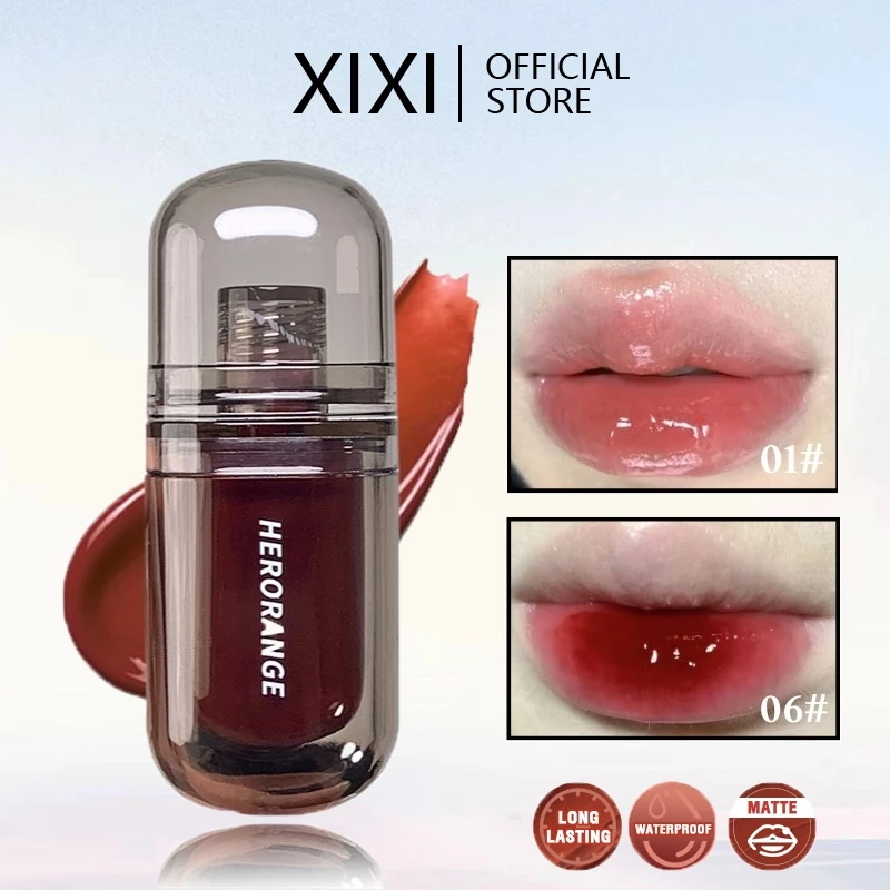 Heorange Gương Chống Thấm Nước Màu Hồng Lip Glaze Dưỡng Ẩm Lâu Dài Trong Suốt Thạch Đỏ Son Môi Chất Lỏng Cheek Rouge Tint Mỹ Phẩm NO.HR564