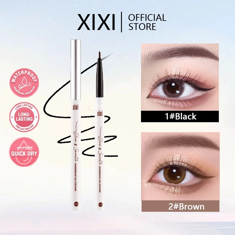 Xixi Bút Kẻ Mắt Gel Bút Kẻ Mắt Bút Màu Kẻ Mắt Chì Đen Nâu Lâu Dài Chống Thấm Nước Kẻ Gel Trang Điểm NO.D515