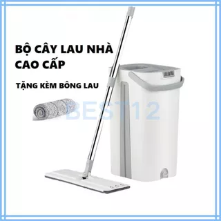 Bộ cây lau nhà tự trồng 360 độ chính hãng chất lượng cao kèm 2 cây lau nhà