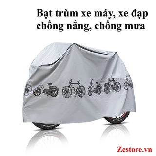 Bạt che xe, Áo trùm xe máy - Bạt phủ xe chống mưa, che nắng, chống bụi bẩn - siêu nhẹ, bền dai, chọn màu