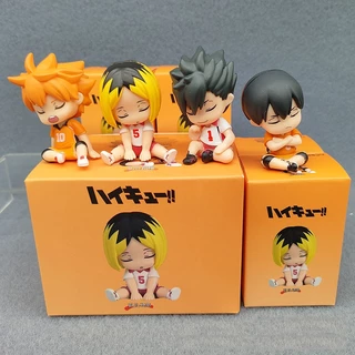 4 Cái / bộ 6cm Haikyuu!! Anime Hình Hinata Shoyo Tobio Kageyama Búp Bê Ngủ Bóng Chuyền Vị Thành Niên Q Phiên Bản PVC Nhân Vật Hành Động Mô Hình Búp Bê Đồ Chơi