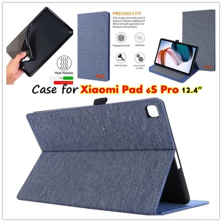 Tablet Case For Xiaomi Pad 6S Pro MiPad 6S Pro 6SPro 12.4 inch 2024 PU Leather Stand Flip Case