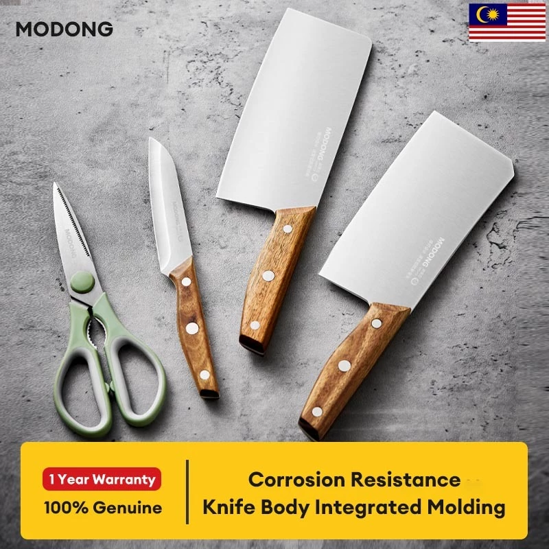 Modong Dao Nhà Bếp Nhà Bếp Bộ Dao Bốn Mảnh Giá Rẻ Bộ Dao Thép Không Gỉ Nhẹ Sắc Nét Bộ 1 Miếng Set 4 Bộ  Nhật Thép Không Gỉ Chống Mài Mòn