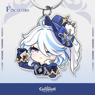 Genshin Tác Động Focalors Furina Acrylic Mặt Dây Chuyền Hình Móc Khóa Bộ Sưu Tập Mô Hình Quà Tặng Cosplay