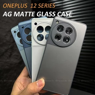 Dành Cho OnePlus 12 12R Vỏ Cứng Matte Kính Cường Lực Mặt Sau Vỏ Điện Thoại