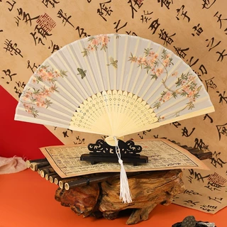 Quạt gấp phong cách cổ xưa Quạt Hanfu Quạt phong cách Trung Quốc mới Quạt khiêu vũ Quạt nhỏ