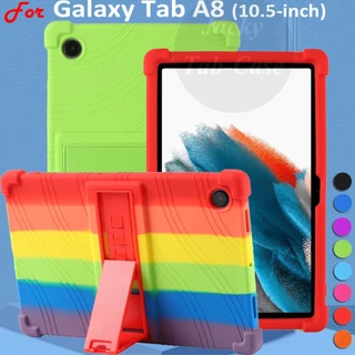 Dành Cho Samsung Galaxy Tab A8 SM-X205 SM-X200 SM-X207 Ốp Lưng Đứng TabA8 Dày 10.5 inch Chống Sốc Silicon Mềm