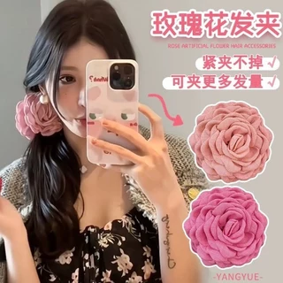 Elega Bé Gái Vuốt Tóc Barrettes Đáng Yêu Với Lãng Mạn Hoa Hồng Hình Hoa Mùa Hè Vuốt Tóc Dễ Thương Giá Đỡ Tóc Cho Cắm Trại Trà