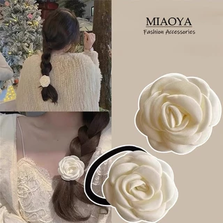 Kẹp tóc hoa trà trắng thời trang Hàn Quốc dành cho nữ Quà tặng sinh nhật sinh viên ngọt ngào