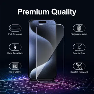 9H high-definition tempered glass screen protector suitable for iPhone 11 12 13 14 15 Pro MAX PLUS 6 7 8 PLUS