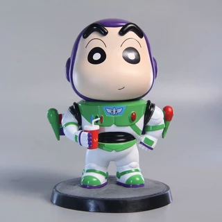 17cm Crayon Shin-chan Anime Hình Nohara Shinnosuke Cosplay Câu Chuyện Đồ Chơi Buzz Lightyear Q Phiên Bản PVC Nhân Vật Hành Động Bộ Sưu Tập Mô Hình Đồ Chơi Búp Bê Để Bàn