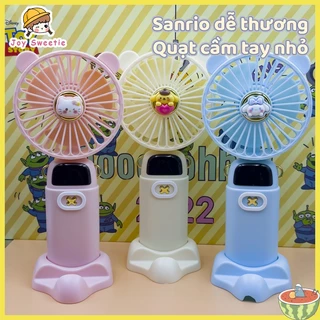 Quạt nhỏ cầm tay Sanrio 5 tốc độ có thể điều chỉnh nguồn gió USB quạt im lặng có thể sạc lại