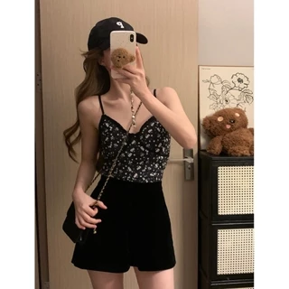 áo tank top nữ Cổ Chữ V Sexy Quyến Rũ áo 2 dây thời trang hàn quốc 2024 Mới