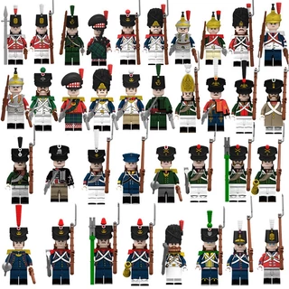 Nhiều Vương Quốc Napoleon Chiến Tranh Khối Xây Dựng Minifigures Quân Đội Pháp Rồng Hiệp Sĩ Bộ Binh Kỵ Binh Binh Sĩ Sĩ Quan Lính