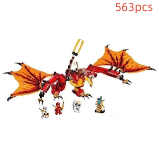 563PCS Rồng Lửa Khối xây dựng Tương Thích 71753 lego ninjago Đồ Chơi Giáo Dục Trẻ Em