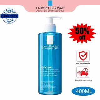 Sữa rửa mặt tạo bọt La Roche-Posay Effaclar dành cho da nhờn nhạy cảm, gel làm sạch da mặt tạo bọt La Roche-Posay Effaclar 400ml