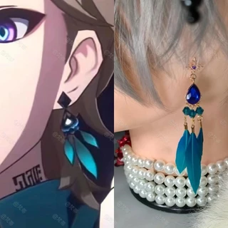 Jingyue Honkai: Star Rail Impact Aventurine Cosplay Bông Tai Anime Đảng Tai Kẹp Bông Tai Bông Tai Bông Tai