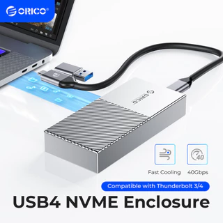 Vỏ nhôm ORICO USB4.0 M.2 NVMe SSD 10Gbps PCIe3.0x4 tương thích với Thunderbolt 3 4 USB 3.1 USB 3.1 3.0 Type-C (M206C3)