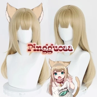 Osakana Neko Cosplay 65cm Long Wig Kawaii Lolita Cat Ears Hair Heat Resistant Synthetic Wigs