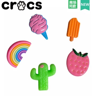 Crocs crocs crocs crocs Zhibi Star Hole Giày Phụ Kiện Hoa Hoạt Hình Ba Chiều Nhựa Series Khóa Giày Thích Hợp Cho crocs