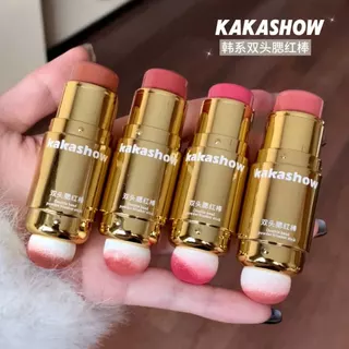 Kakashow Đôi Đầu Blusher Stick Matte Tự Nhiên Dưỡng Ẩm Cheek Hồng Mai Màu Môi Và Cheeks Kép Đơn Sắc phấn má hồng NO.C338