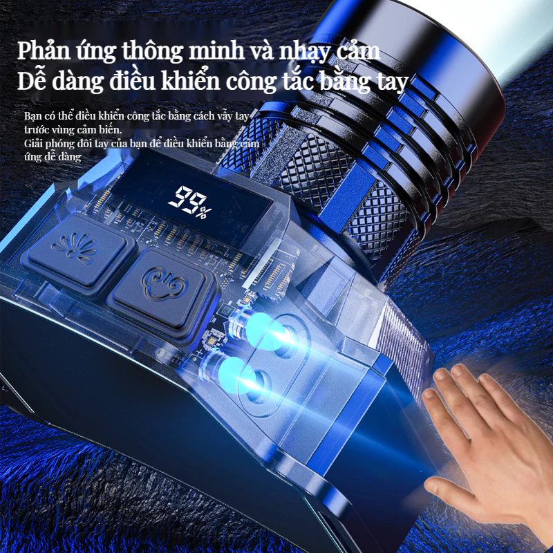 Phiên bản nâng cấp của đèn pha laser trắng đa chức năng có ánh sáng mạnh và màn hình kỹ thuật số zoom cho đèn câu cá ban đêm khẩn cấp (vận chuyển từ Việt Nam) Type-C có thể sạc lại