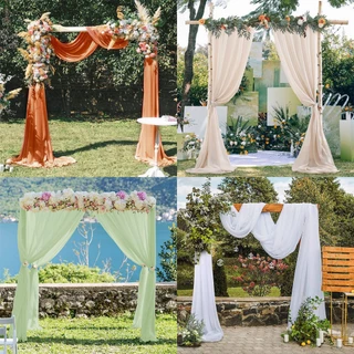 Cuộn Vải Organza Mỏng 1.6 * 5m Nhiều Màu Trang Trí Phông Nền Tiệc Cưới