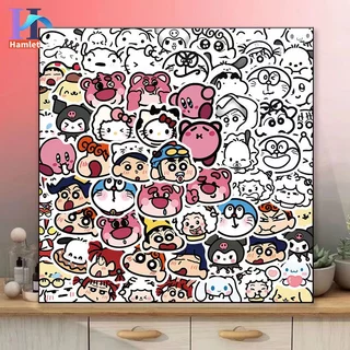 Hamlet【40*40cm】Gia đình hoạt hình / Tranh tự làm theo số-Framed / Công chúa Disney / Capipala / Gấu dâu / The Simpsons / Crayon Shin-chan / Tranh Acrylic Tranh trang trí/tranh tô màu theo số