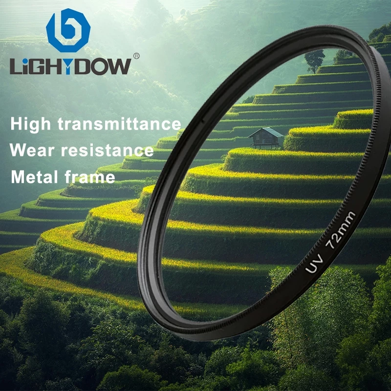 Bộ lọc ống kính UV Lightdow Bộ lọc bảo vệ ống kính chống nước chống bụi cho 49 / 52 / 55 / 58 / 62 / 67 / 72 / 77 / 82mm