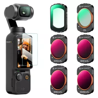 K & F Concept Từ UV + CPL + ND16 / PL + ND32 / PL + ND64 / PL + ND256 / PL Bộ lọc cho DJI Osmo Pocket 3, Kính quang HD / Nhiều lớp