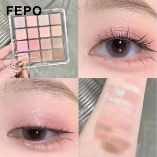 Bảng Phấn Mắt FEPO 16 Màu Nude Nhiều Matte Pearl Lấp Lánh Trang Điểm Hàng Ngày Bảng Mà