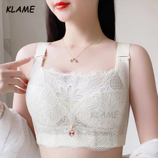 KLAME 34-52BCDEFG Áo Ngực Ngoại Cỡ Áo Ngực Nữ Ngực Lớn Bralette Thoải Mái Không Dây Siêu Mỏng Cúp Ngực Đẩy Lên Chống Chảy Xệ Đồ Lót Áo Ngực Bốn Ngực Cúp Ngực Có Thể Điều Chỉnh Đồ Lót KLM995