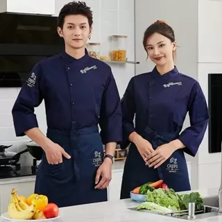 Unisex Dịch Vụ Thực Phẩm Bếp Đầu Bếp Đồng Nhất Nhà Hàng Bảo Hộ Lao Động Bếp Quần Áo Khách Sạn Áo Khoác Bánh Cà Phê Phục Vụ Áo Khoác S-5XL