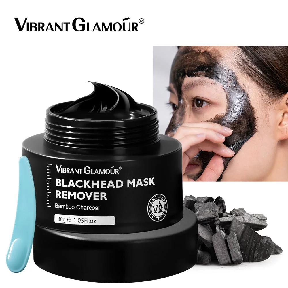 Mặt Nạ Than Tre Lột Mụn Đầu Đen VIBRANT GLAMOUR Làm Sạch Sâu Thu Nhỏ Lỗ Chân Lông Dưỡng Ẩm Kiểm Soát Dầu Cho Da 30g