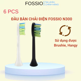 6 đầu bàn chải điện thay thế FOSSIO N300 có thể thay thế các loại bàn chải điện khác