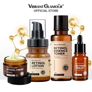 VIBRANT GLAMOUR Bộ 4 Sản Phẩm Serum Retinol Chống Lão Hóa Xóa Nếp Nhăn Làm Trắng Da