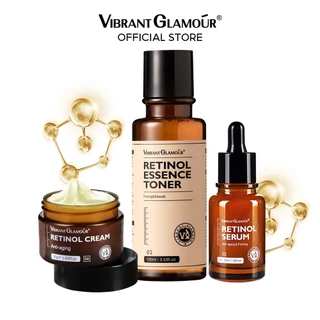 VIBRANT GLAMOUR Bộ 3 Món Kem Dưỡng Da Mặt + Serum Retinol Chống Lão Hóa Giảm Nếp Nhăn Làm Trắng Da Giảm Nếp Nhăn