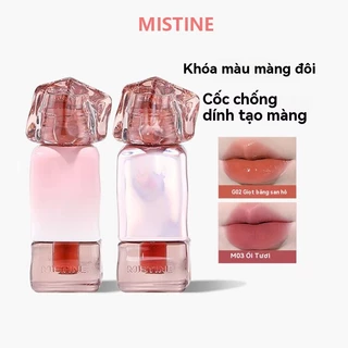 Mistine Sữa Cà Phê Lip Glaze Lip Gel Son Môi Nữ Son Bóng Dưỡng Ẩm Son Bóng Lâu Dài Màu Re