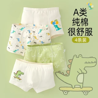 Quần Lót Bé Trai Trẻ Em Cotton Nguyên Chất Boxer Quần Đùi Bé Trai Boxer Quần Đùi Bé Trai Cotton Trẻ Em Lớn Quần Lót Trẻ Em