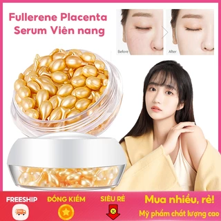 30 Cái / hộp Tinh Chất Fullerene Placenta Viên Nang Làm Trắng Sáng Dưỡng Ẩm Dưỡng Ẩm Làm Săn Chắc Sửa Chữa Kiểm Soát Dầu Thu Nhỏ Lỗ Chân Lông Chống Lão Hóa Serum Mặt