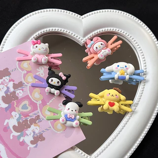 🧁[Wind]🧁SANRIO Kẹp TóC HìNh Chữ X HọA TiếT Melody Cinnamoroll Dễ Thương Cho Bé GáI