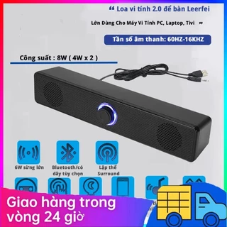 Loa vi tính 2.0 để bàn Leerfei E-350T Công Suất Lớn Dùng Cho Máy Vi Tính PC, Laptop, Tivi