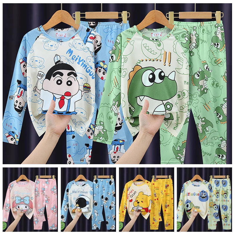 Bộ đồ ngủ trẻ em in hoạt hình Bộ đồ ngủ Kawaii Bộ đồ ngủ bé trai