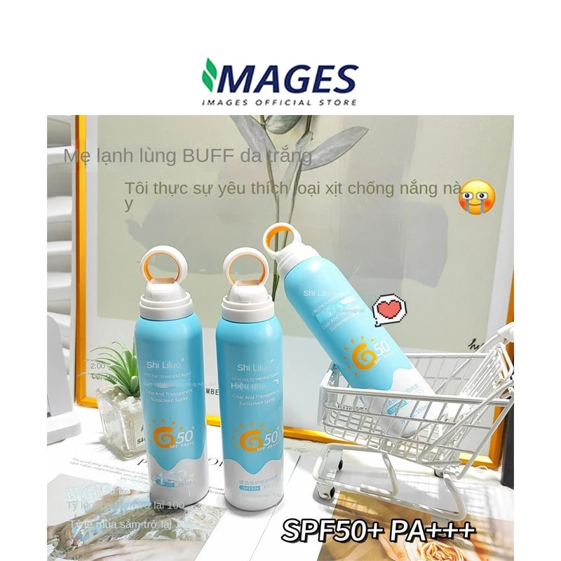 Xịt chống nắng khẩu độ nhỏ SPF50 + + + Kem chống nắng Chống tia cực tím Toàn thân Sử dụng Kem chống nắng không mài mòn