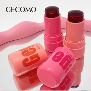 Gecomo Jelly Blush Stick, 2 trong 1 Lip Cheek Tint Màu Sắc Lâu Dài Chống Thấm Nước Cheek Blusher