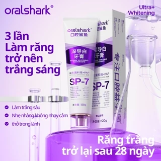 CanbanOralshark Sp-4/7  Kem đánh răng làm trắng men vi sinh hàm răng trắng sáng Chăm sóc nướu 120g