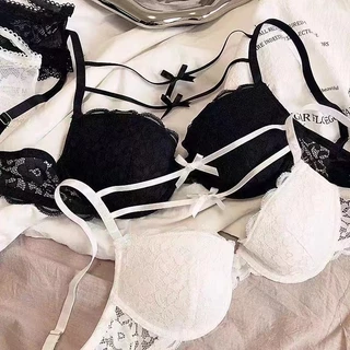 Push Up Bra Với Underwire Quần Lót Ren Nữ Ngực Nhỏ Quần Lót Tập Hợp